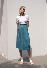 Slim Fit Cotton Knit Top with Scoop Back and Short Sleeves for Effortless Summer Looks