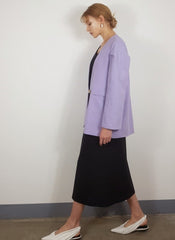 Minimalist Linen Blazer for Women with Single Button Closure and Soft-Structured Tailoring Design