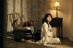 Marie Linen Cotton Long Sleeve Maxi Dress