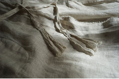 Marie Linen Cotton Long Sleeve Maxi Dress