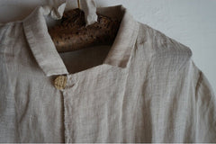 Marie Linen Cotton Long Sleeve Maxi Dress