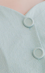 Linen Peplum Blouse for Women with Puff Sleeves and Square Neckline for a Soft Feminine Silhouette