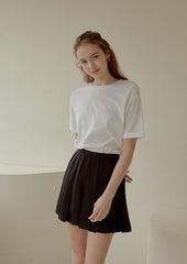 Classic Relaxed-Fit Linen T-Shirt for Women with Breathable Fabric and Minimalist Design