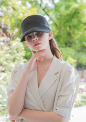 Double-Breasted Linen Dress with Tailored Lapels and Short Sleeves for Refined Warm-Weather Style