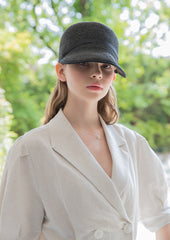 Double-Breasted Linen Dress with Tailored Lapels and Short Sleeves for Refined Warm-Weather Style
