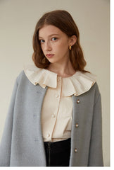 Elegant High-Waisted A-Line Linen Skirt with Asymmetric Hem and Invisible Back Zipper