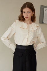 Elegant High-Waisted A-Line Linen Skirt with Asymmetric Hem and Invisible Back Zipper