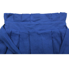High-Waisted A-Line Linen Skirt with Belted Waist and Pleated Detail for Effortless Elegance