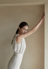 High-Waisted Tailored Linen Skirt with Sleek Midi Silhouette for Refined Everyday Elegance