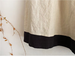 Falda larga de lino y algodón