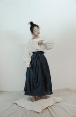 Patricia Linen Cotton Maxi Wrap Skirt