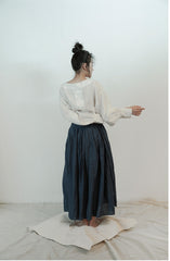 Patricia Linen Cotton Maxi Wrap Skirt