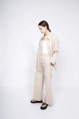 High-Waisted Wide-Leg Linen Pants with Tailored Fit – Lightweight Summer Workwear Essential
