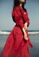 Gabardina de lino y algodón Colleen para mujer