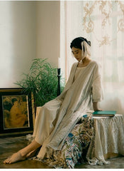 Gabriel Linen Cotton Maxi Trench Coat