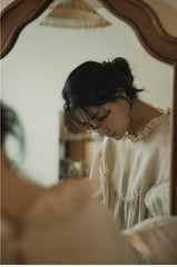 Vestido largo holgado de lino y algodón Tina