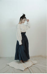 Patricia Linen Cotton Maxi Wrap Skirt