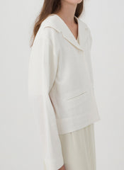 Minimalist Straight-Cut Linen Skirt with Elastic Waistband and Soft Ribbed Texture Finish