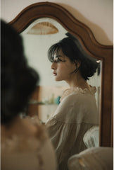 Vestido largo holgado de lino y algodón Tina