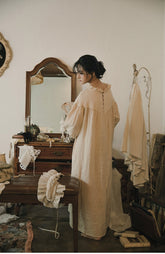 Tina Linen Cotton Loose Fit Maxi Dress