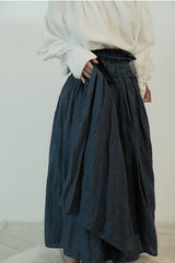 Patricia Linen Cotton Maxi Wrap Skirt