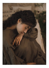 Vestido sin mangas de lino y algodón Frances