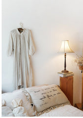 Vestido camisero largo de lino y algodón Tiffany