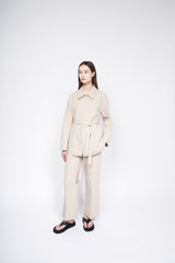 High-Waisted Wide-Leg Linen Pants with Tailored Fit – Lightweight Summer Workwear Essential