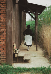 Falda larga de lino y algodón