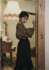 Nicole Linen Cotton Maxi Wrap Skirt