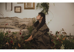 Vestido sin mangas de lino y algodón Frances