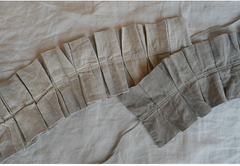 Bufanda plisada de lino y algodón