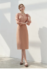 Silk Button-Down Shirt with Lapel Collar and Sheer Draping Texture for Effortless Chic Style