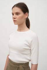 High-Waisted Linen Midi Skirt with Overlap Detail and Button Accent for Elegant Styling