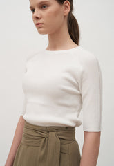 High-Waisted Linen Midi Skirt with Overlap Detail and Button Accent for Elegant Styling