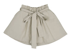 High-Waisted Linen Blend Belted Shorts for Women – Lightweight Summer Casual Bottoms