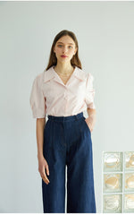 High-Rise Wide Leg Denim Pants for Women – Soft Cotton Blend with Tailored Fit