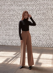 High-Waisted Wide-Leg Linen Pants with Tailored Fit for Effortless Sophistication and Comfort