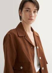 High-Waisted Wide-Leg Linen Pants With Tailored Pleats and Cropped Hemline