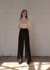 Slim-Fit Long-Sleeve Cotton Turtleneck Top for Layering and Everyday Elevated Essentials