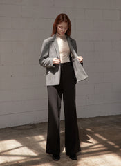 Wide-Leg High-Rise Linen Pants with Tailored Pleats and Minimalist Silhouette for Everyday Elegance