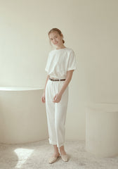Tailored High-Waisted Linen Pants with Straight-Leg Fit and Crisp Pleats for Effortless Elegance