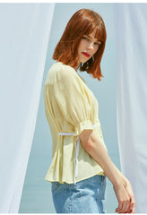 High-Waisted Frayed Hem Denim Mini Dress With Distressed Detail – Cotton Material