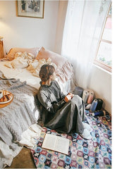 Vestido largo con volantes de lino y algodón Sofia