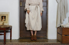 Falda cruzada midi de lino y algodón Tyra