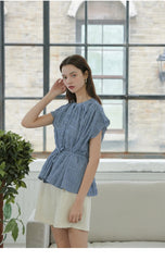 High-Waisted Linen Shorts with Pleated Front and Tailored Belt Loops