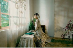 Beverly Linen Cotton Long Sleeve Maxi Dress