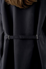 Long Sleeve Cotton Poplin Shirt Dress with Tie Waist and Button-Down Front for Elegant Styling