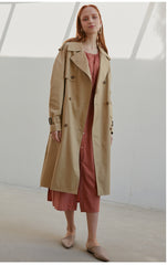 Viscose Long Sleeve Button-Down Midi Dress for Women with Drawstring Waist and Side Slits