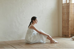 Sleeveless Cotton Dress with Ruffle Detailing and Flowy Silhouette, Ideal for Summer Wear